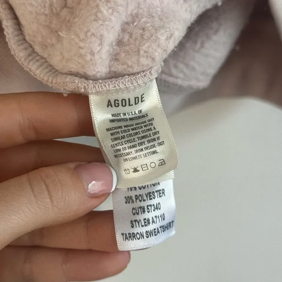 Agolde Aritzia pink Sweatshirt - Picture 4 of 5